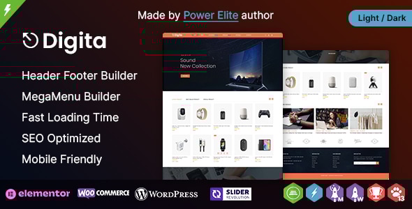 Digita WP 3.4.0 - Single Category Products WooCommerce Parallax Theme