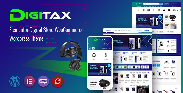 Digitax 1.1.5 - Elementor Digital Store  WooCommerce WordPress Theme