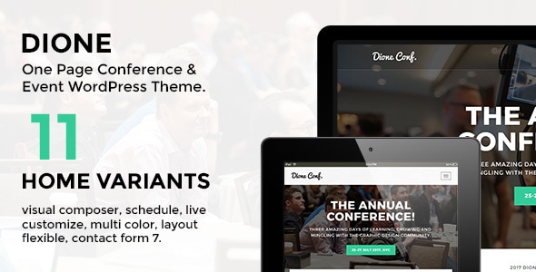 Dione 1.3.1 - Conference & Event WordPress Theme