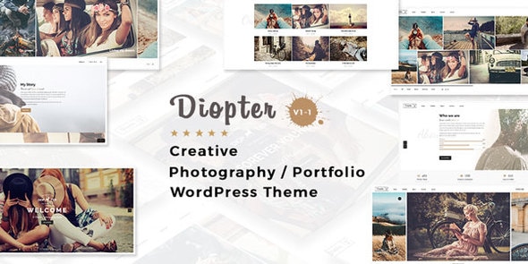 Diopter 2.0 - Creative Responsive Photography  Portfolio WordPress Theme