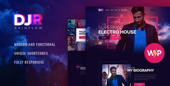 DJ 1.3.17 - Rainflow  Disc Jockey & Musician WordPress Theme