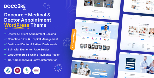 Doccure - Doctor Appointment Booking & Clinic Management WordPress Theme