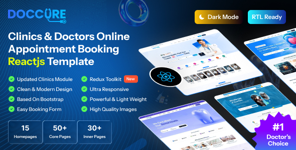 Doccure - Doctor Appointment Clinic & Medical Management React Admin Template