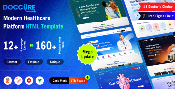 Doccure 5 - Medical Clinic & Hospital Appointment Booking Template (HTML Angular Laravel Vue)