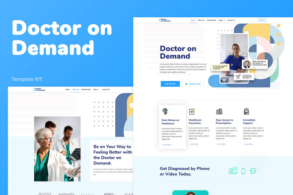 Doctor on Demand  Online Consultations Elementor Template Kit