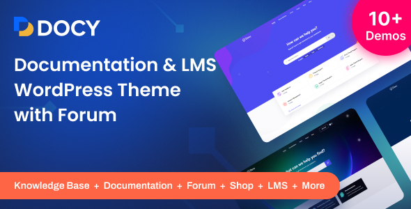 Docy 4.3.1 - Premium Documentation Knowledge base & LMS WordPress Theme with Forum