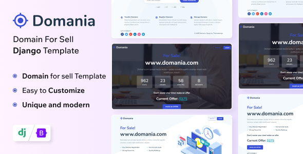 Domania - Domain For Sell Django Template