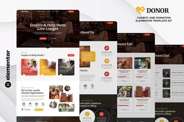 Donor - Charity & Donation Elementor Template Kit