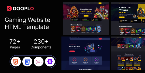 Dooplo 5.1.3 - Gaming Website HTML Template