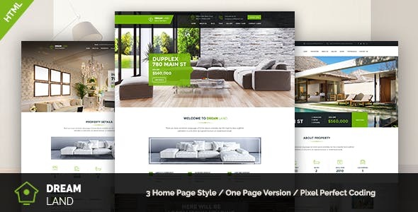 DREAM LAND 1.0.0 - Single Property HTML Template