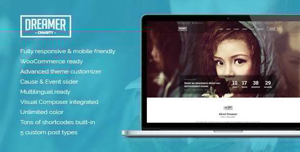 Dreamer 1.8.7 - Multipurpose Charity WordPress Theme
