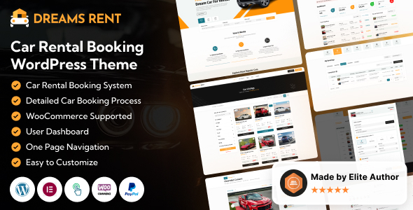 Dreams Rent - Car Rental & Vehicle Reservation WordPress Theme with Fleet Management
