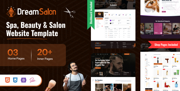 DreamSalon - Spa, Beauty & Salon Website Template