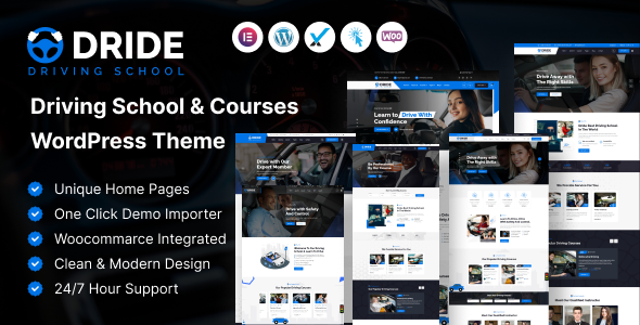 Dride 1.0 - Driving School & Courses WordPress Theme