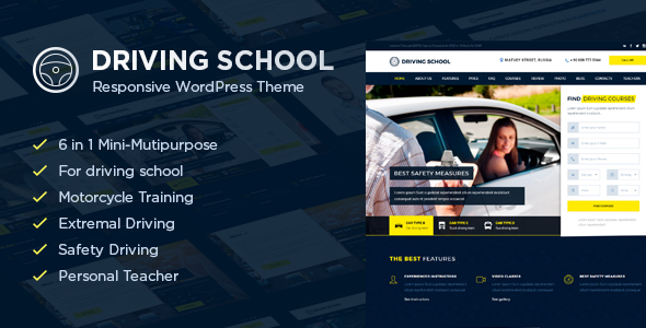 Driving School 1.4.9 - WordPress Theme