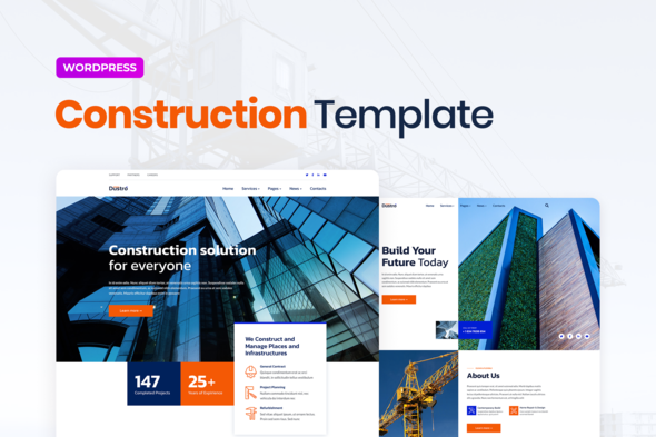 Dustro  Construction Company Elementor Template Kit