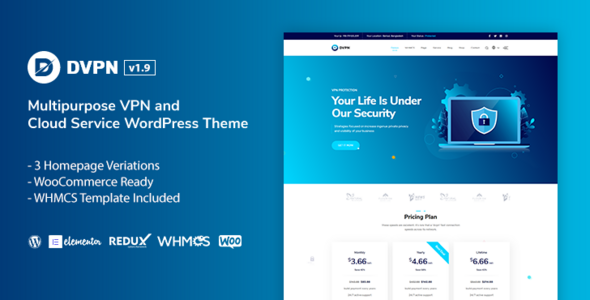 DVPN 1.9 - Multipurpose VPN WordPress Theme