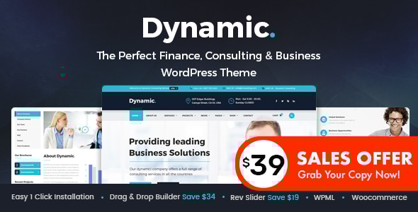 Dynamic 3.0 - Finance and Consulting Business WordPress Theme