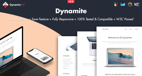 Dynamite 2.0 - Responsive Email  Online Builder
