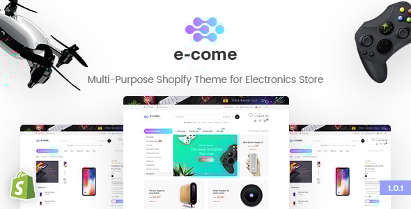 E-come  Multi-Purpose Shopify Theme for Electronics Store