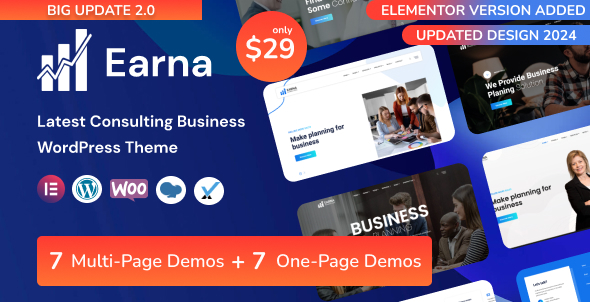 Earna 6.9 - Business Consulting WordPress