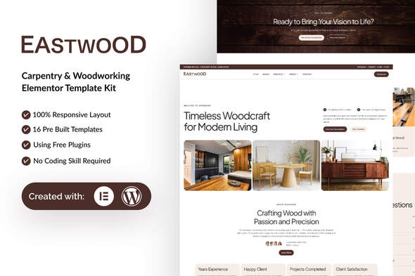 Eastwood - Carpentry & Woodworking Elementor Template Kit
