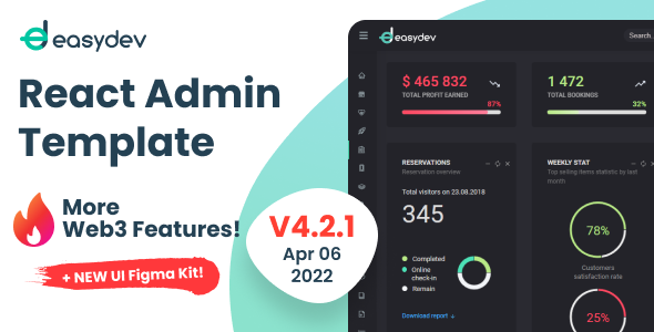 EasyDev  Web3 React BS5 Admin & Dashboard Template  Figma