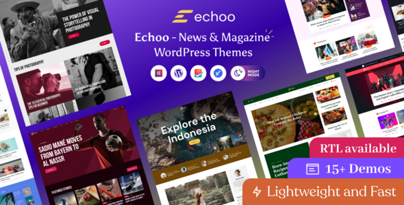 Echoo - News Magazine WordPress Theme  RTL