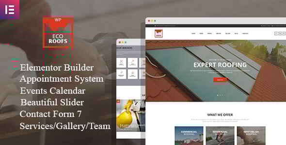 Eco Roofs - Housetop Repair & Renovation WordPress Theme
