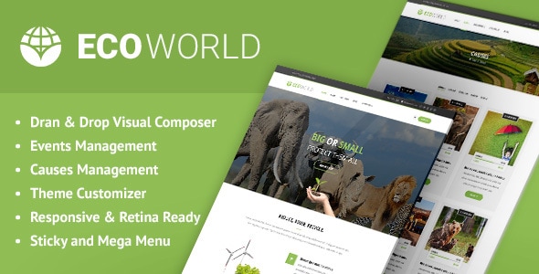 Eco World 6.9 - Nature and Environmental WordPress Theme