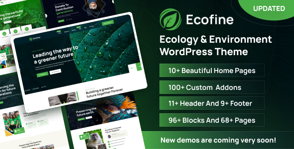 Ecofine 1.1.5 - Ecology & Environment WordPress Theme