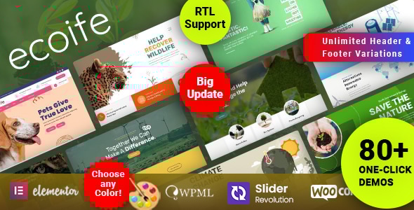 Ecoife 5.0 - Environment Ecology WordPress Theme