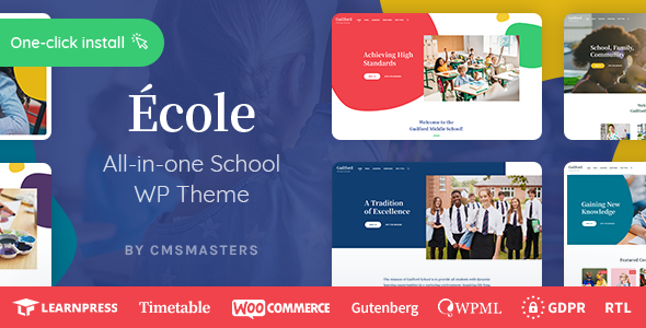Ecole 1.2.3 - Education & School WordPress Theme