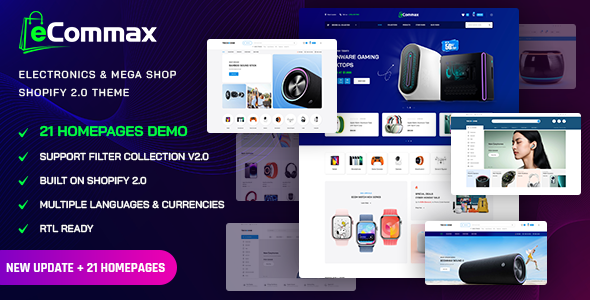 Ecommax 2.0 - Electronics & Multi-Purpose Shopify Theme