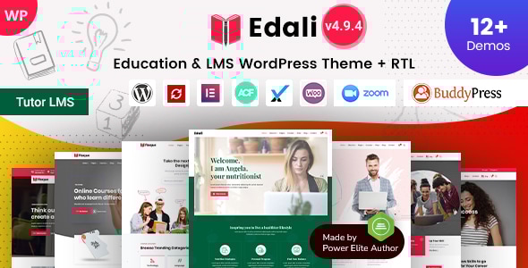 Edali 4.9.4 - Online Courses Coaching & Education LMS Elementor WordPress Theme
