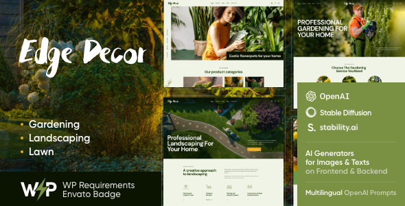 Edge 2.9 - Decor  Gardening & Landscaping WordPress Theme