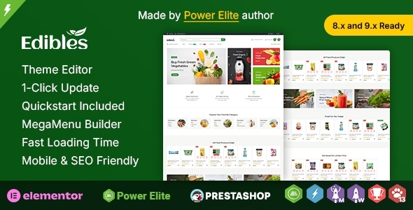 Edibles - Grocery Food Store Elementor Prestashop Theme