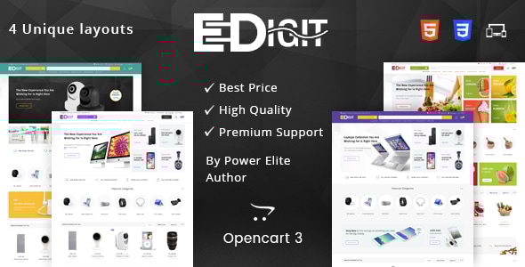 eDigit 3.0.2 - Multipurpose OpenCart 3 Theme