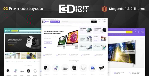 eDigit 1.9 - Responsive Magento 1 & 2 Theme