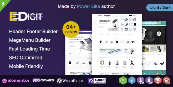 eDigit WP 3.4.0 - Multi-purpose Elementor WooCommerce Theme