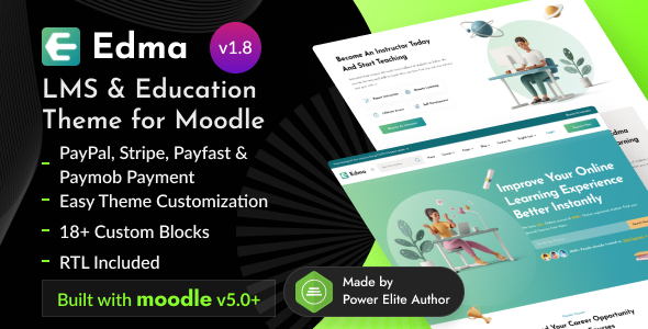 Edma 1.8 - Premium Moodle 5 Education LMS Theme