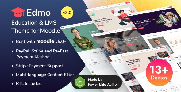 Edmo 5.0 - LMS Education Premium Moodle 5 Theme