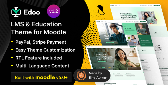 Edoo 1.2 - Modern Moodle LMS Theme for Education Online Courses & eLearning