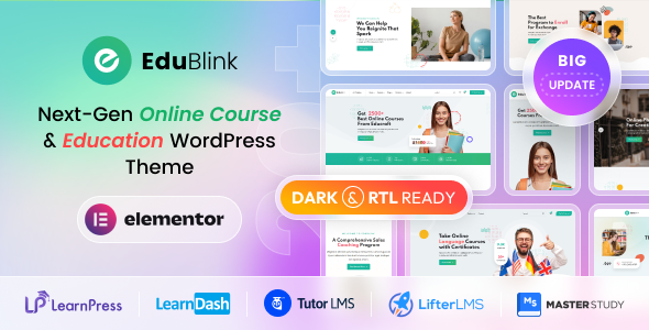 EduBlink 2.0.9 Education & Online Course WordPress Theme