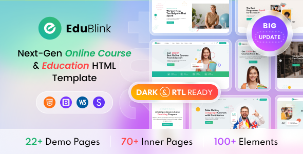 EduBlink 0.1.10 - The Next-Gen Education HTML Template