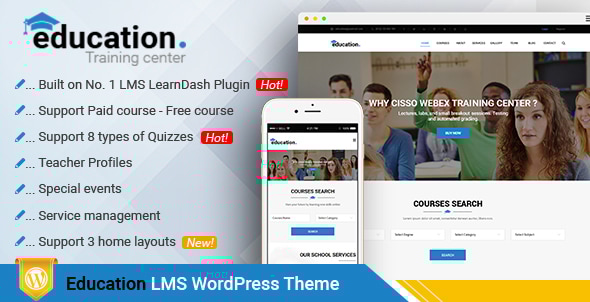 Education 5.5 - LMS Responsive WordPress Theme