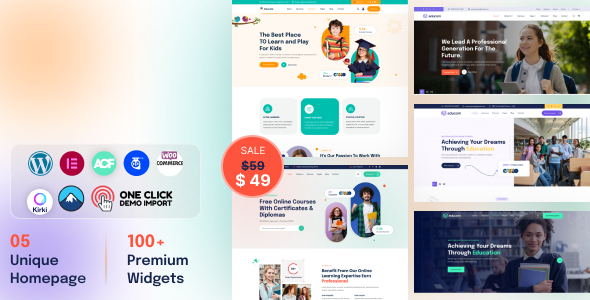 Edunity 1.0.6 - University Online Courses School & Education WordPress Theme