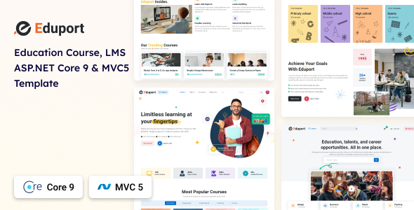 Eduport - ASP.NET Core & MVC5 LMS Education and Course Template