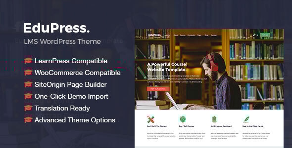 EduPress 3.3.8 - Responsive LMS University Education WordPress Theme