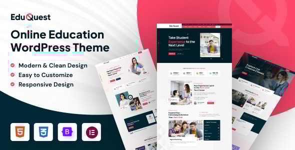 EduQuest  Education LMS WordPress Theme